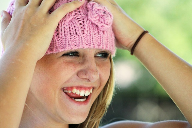 Girl, Hat, Happy, Laughing, Face, Cute, Smiling